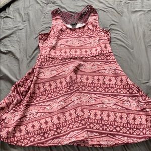 Pink Aztec Fit and Flare Dress